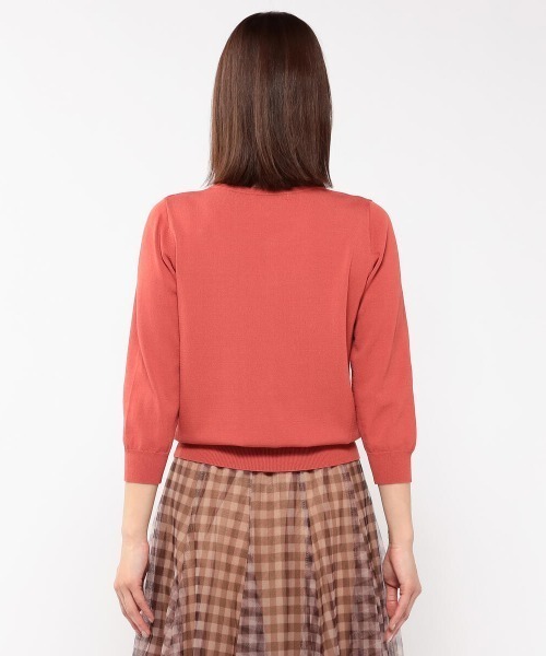 MEW'S REFINED CLOTHES（ミューズリファインドクローズ）の「ウォッシャブル定番カーディガン（カーディガン/ボレロ・レディース・ホワイト/ブラック/キャメル/ブルー系その他/オレンジ系その他・MEDIUM/LARGE）」の9枚目の写真