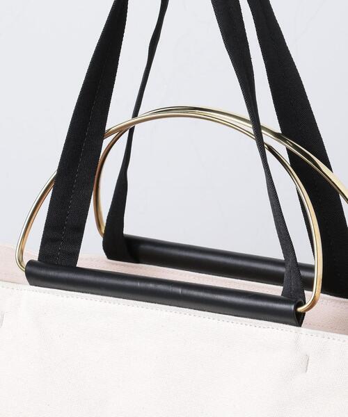 texnh テクネBRASS HANDLE TOTE CANVAS トートバッグ texnh（テクネ）の「＜texnh（テクネ）＞BRASS HANDLE TOTE