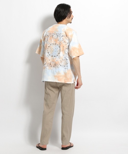 niko and...（ニコアンド）の「【ELEPHANT BRAND(エレファント ブランド)】別注タイダイバックバンダナポケットＴシャツ（Tシャツ/カットソー・メンズ・オレンジ/ライトグリーン・MEDIUM/LARGE）」の6枚目の写真