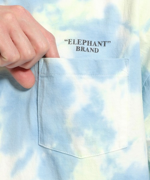 niko and...（ニコアンド）の「【ELEPHANT BRAND(エレファント ブランド)】別注タイダイバックバンダナポケットＴシャツ（Tシャツ/カットソー・メンズ・オレンジ/ライトグリーン・MEDIUM/LARGE）」の10枚目の写真