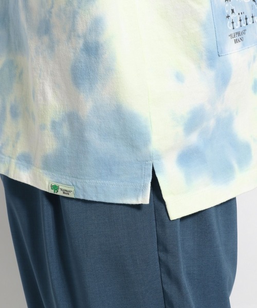 niko and...（ニコアンド）の「【ELEPHANT BRAND(エレファント ブランド)】別注タイダイバックバンダナポケットＴシャツ（Tシャツ/カットソー・メンズ・オレンジ/ライトグリーン・MEDIUM/LARGE）」の13枚目の写真
