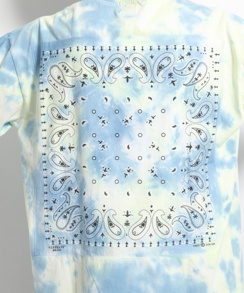 niko and...（ニコアンド）の「【ELEPHANT BRAND(エレファント ブランド)】別注タイダイバックバンダナポケットＴシャツ（Tシャツ/カットソー・メンズ・オレンジ/ライトグリーン・MEDIUM/LARGE）」の16枚目の写真