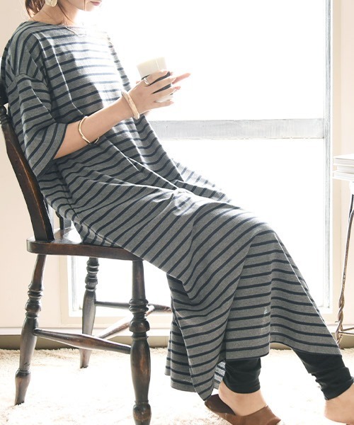 セール エミュラル Emural ボーダーデザインカットソーワンピース ワンピース And It アンドイット のファッション通販 Zozotown