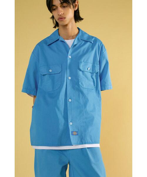 Dickies（ディッキーズ）の「＜Dickies × monkey time＞ SLF/DY WORK SHIRT/ワークシャツ（シャツ/ブラウス・メンズ・ブラック/パープル/ターコイズブルー・SMALL/MEDIUM/LARGE）」の3枚目の写真