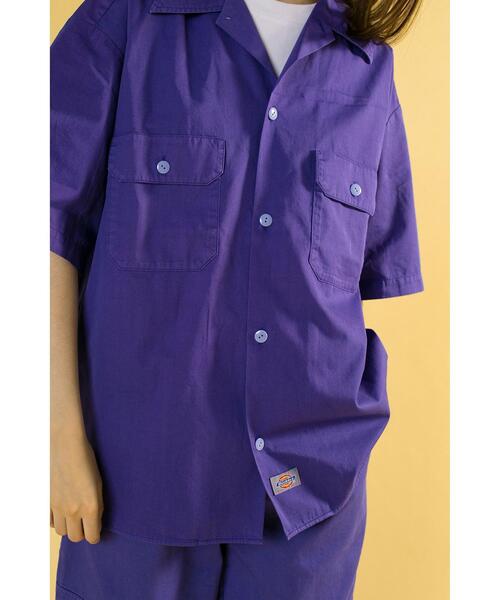 Dickies（ディッキーズ）の「＜Dickies × monkey time＞ SLF/DY WORK SHIRT/ワークシャツ（シャツ/ブラウス・メンズ・ブラック/パープル/ターコイズブルー・SMALL/MEDIUM/LARGE）」の4枚目の写真