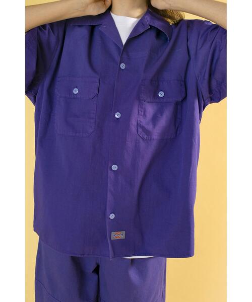 Dickies（ディッキーズ）の「＜Dickies × monkey time＞ SLF/DY WORK SHIRT/ワークシャツ（シャツ/ブラウス・メンズ・ブラック/パープル/ターコイズブルー・SMALL/MEDIUM/LARGE）」の6枚目の写真