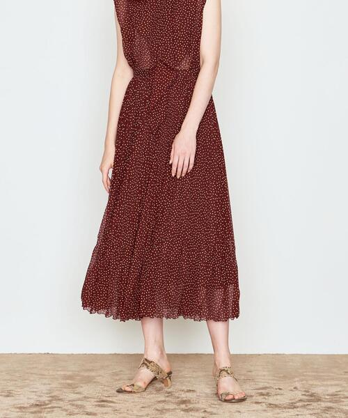 AEWEN MATOPH(イウエン マトフ)の「<AEWEN MATOPH(イウエン マトフ)>ドット プリーツスカート†(スカート・レディース・ブラック/ブラウン・36/38)」の1枚目の写真