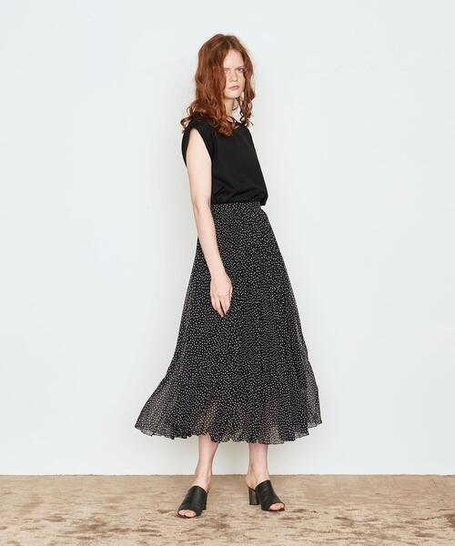 AEWEN MATOPH(イウエン マトフ)の「<AEWEN MATOPH(イウエン マトフ)>ドット プリーツスカート†(スカート・レディース・ブラック/ブラウン・36/38)」の4枚目の写真