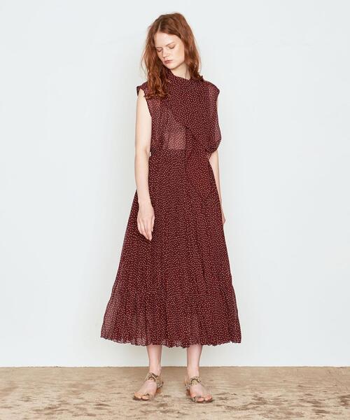 AEWEN MATOPH(イウエン マトフ)の「<AEWEN MATOPH(イウエン マトフ)>ドット プリーツスカート†(スカート・レディース・ブラック/ブラウン・36/38)」の5枚目の写真