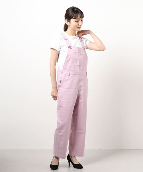 ehka sopo（エヘカソポ）の「【QR】オーバーオール（サロペット/オーバーオール・レディース・ピンク/サックスブルー/オフホワイト・ﾌﾘ-）」の3枚目の写真