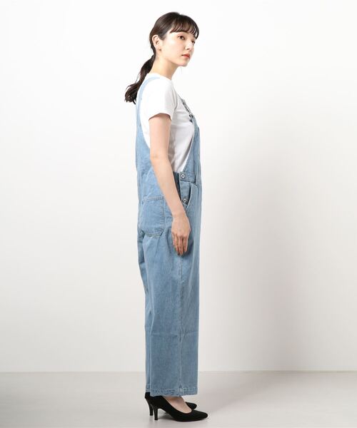 ehka sopo（エヘカソポ）の「【QR】オーバーオール（サロペット/オーバーオール・レディース・ピンク/サックスブルー/オフホワイト・ﾌﾘ-）」の4枚目の写真