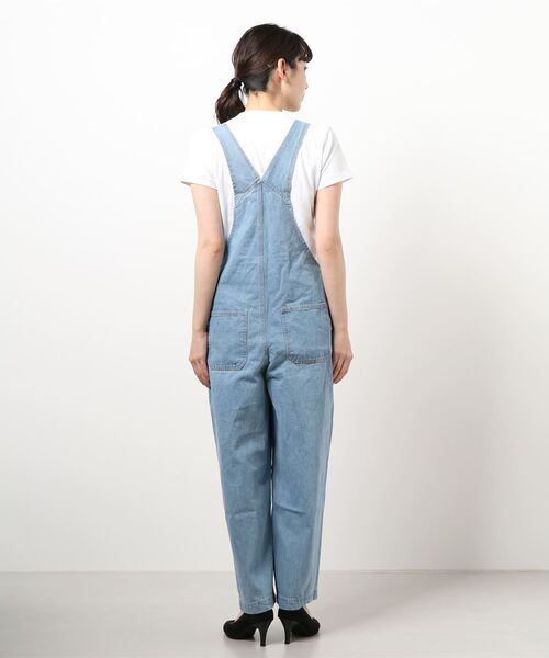 ehka sopo（エヘカソポ）の「【QR】オーバーオール（サロペット/オーバーオール・レディース・ピンク/サックスブルー/オフホワイト・ﾌﾘ-）」の5枚目の写真