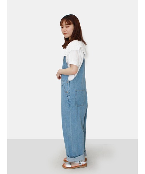 ehka sopo（エヘカソポ）の「【QR】オーバーオール（サロペット/オーバーオール・レディース・ピンク/サックスブルー/オフホワイト・ﾌﾘ-）」の10枚目の写真