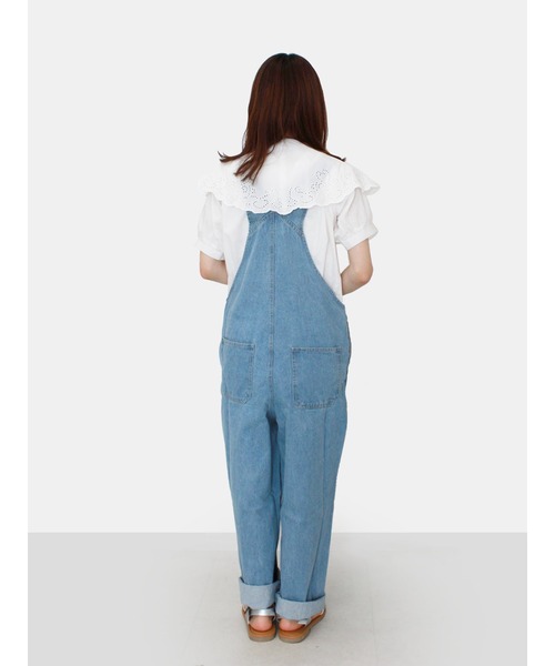 ehka sopo（エヘカソポ）の「【QR】オーバーオール（サロペット/オーバーオール・レディース・ピンク/サックスブルー/オフホワイト・ﾌﾘ-）」の11枚目の写真