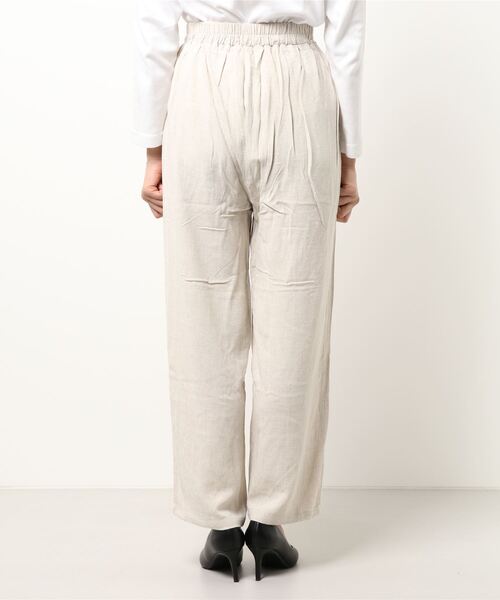 coca(coca)(コカ)の「リネンワイドパンツ(デニムパンツ・レディース・ライトベージュ・ONE SIZE)」の2枚目の写真