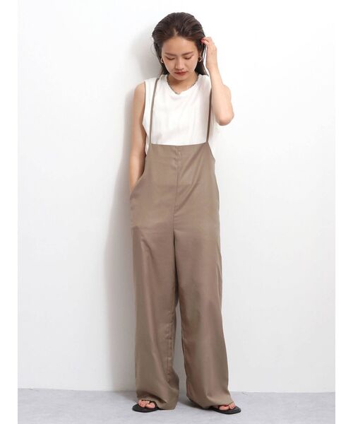 Ungrid（アングリッド）の「サスペンダー付きルーズパンツ（つなぎ/オールインワン・レディース・ブラック/ベージュ・FREE）」の17枚目の写真