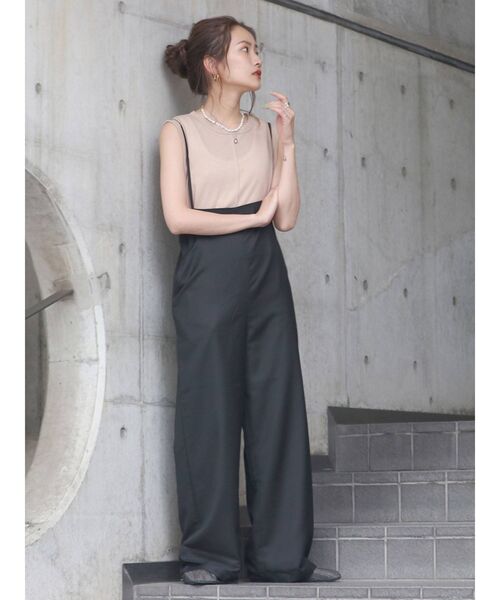 Ungrid（アングリッド）の「サスペンダー付きルーズパンツ（つなぎ/オールインワン・レディース・ブラック/ベージュ・FREE）」の19枚目の写真