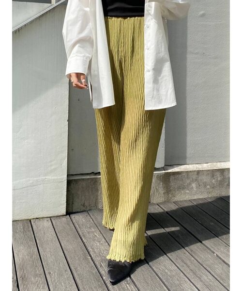 EVRIS（エヴリス）の「プリーツイージーワイドパンツ（その他パンツ・レディース・ブラック/ブラウン/グリーン・FREE）」の11枚目の写真