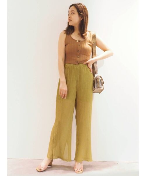 EVRIS（エヴリス）の「プリーツイージーワイドパンツ（その他パンツ・レディース・ブラック/ブラウン/グリーン・FREE）」の13枚目の写真