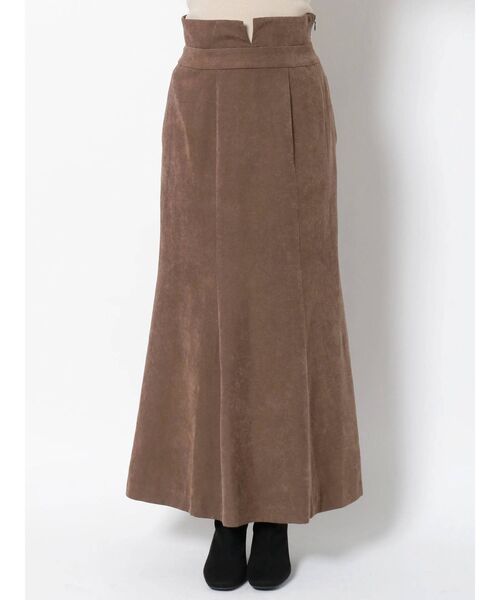LAGUNAMOON（ラグナムーン）の「フェイクスエードハイウエストスカート（スカート・レディース・ピンク/ネイビー/ブラウン・SMALL/MEDIUM）」の4枚目の写真