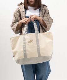 【Lee/リー】 ブランドロゴ 刺繍キャンバス BIGトートバッグ