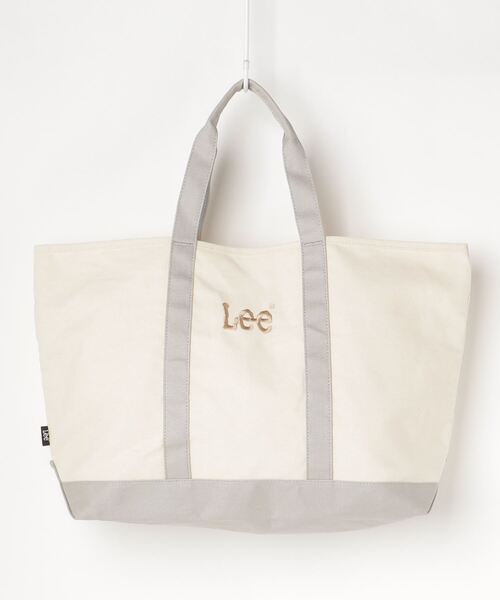 Lee(リー)の「【Lee/リー】 ブランドロゴ 刺繍キャンバス BIGトートバッグ(トートバッグ・レディース・ホワイト×グレー/ホワイト/ホワイト系その他・FREE)」の11枚目の写真
