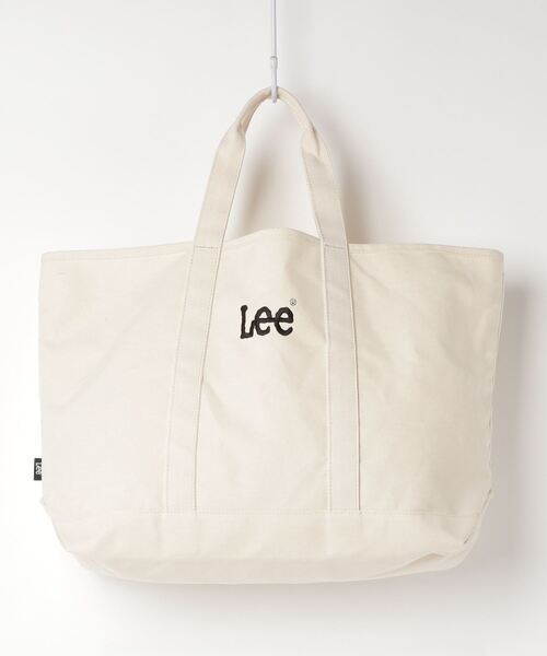 Lee(リー)の「【Lee/リー】 ブランドロゴ 刺繍キャンバス BIGトートバッグ(トートバッグ・レディース・ホワイト×グレー/ホワイト/ホワイト系その他・FREE)」の13枚目の写真