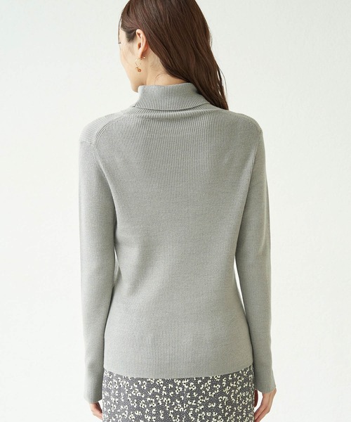 ROPE' PICNIC(ロペピクニック)の「【アンチピリング】リブタートルニットプルオーバー(ニット/セーター・レディース・ブラック/グレー/オフホワイト/ピンク系その他・38/40)」の7枚目の写真