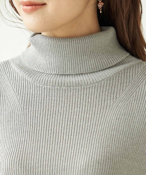 ROPE' PICNIC(ロペピクニック)の「【アンチピリング】リブタートルニットプルオーバー(ニット/セーター・レディース・ブラック/グレー/オフホワイト/ピンク系その他・38/40)」の8枚目の写真