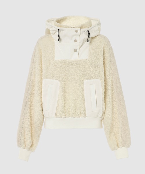 JW Anderson（ジェイダブリューアンダーソン）の「JWA PULLER CROPPED HOODIE（パーカー・レディース・オフホワイト/ネイビー・S）」の2枚目の写真