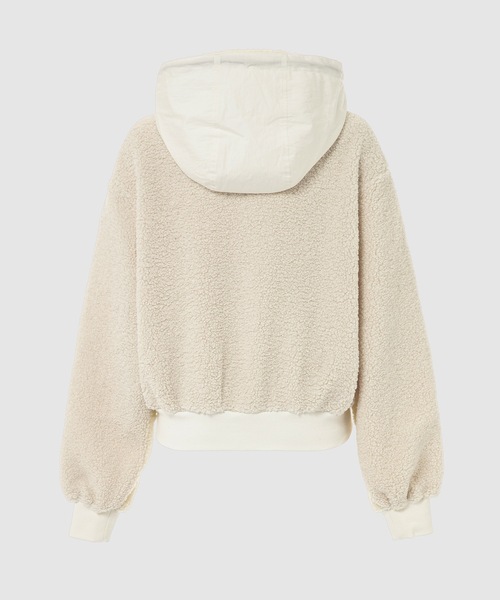 JW Anderson（ジェイダブリューアンダーソン）の「JWA PULLER CROPPED HOODIE（パーカー・レディース・オフホワイト/ネイビー・S）」の3枚目の写真