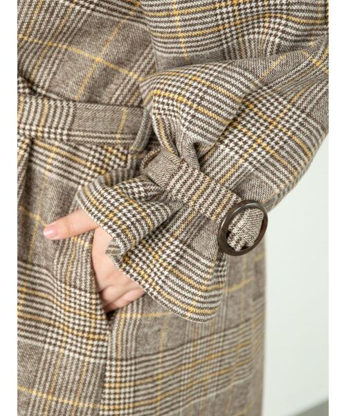 SLURR（スラ―）の「【大きいサイズ】4Wayステンカラーコート(チェック)（ステンカラーコート・レディース・チェック・L）」の18枚目の写真