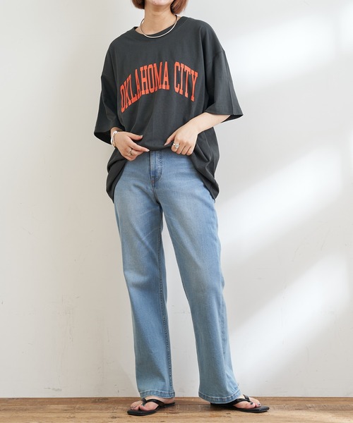 CIAOPANIC TYPY（チャオパニックティピー）の「【ZOZOTOWN限定】 OKLAHOMACITYカレッジロゴユニセックスTee（Tシャツ/カットソー・メンズ・ネイビー/ホワイト系その他/チャコールグレー/ベージュ系その他・L/M/XL）」の9枚目の写真