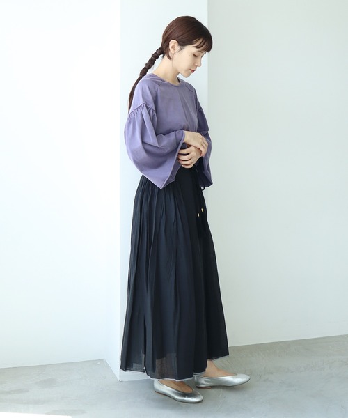 cardo fabrica（カルドファブリカ）の「◇クリアスピン製品染め ワイドスリーブ ショートカーディガン（カーディガン/ボレロ・レディース・グレー/チャコールグレー/パープル・FREE）」の19枚目の写真