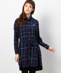 coen | ビッグタッターソールネルシャツワンピース(シャツワンピース)