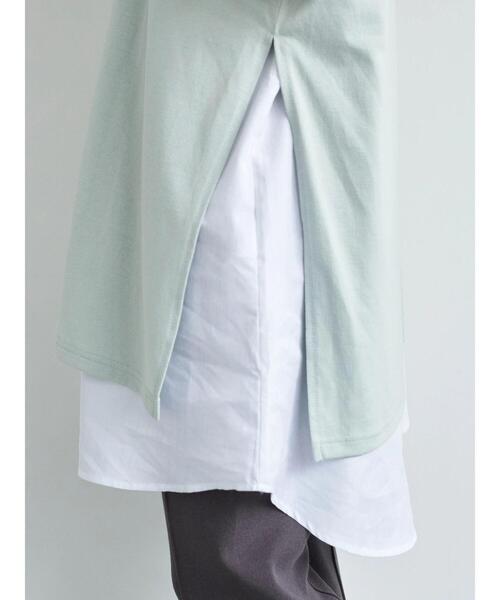 earth music&ecology（アースミュージックアンドエコロジー）の「SET2点スリットカットチュニック+スリーブレスチュニック ＊（チュニック・レディース・ミント/ブラック/ベージュ/オフホワイト・FREE）」の16枚目の写真