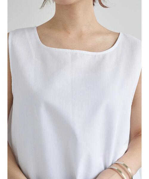 earth music&ecology（アースミュージックアンドエコロジー）の「SET2点スリットカットチュニック+スリーブレスチュニック ＊（チュニック・レディース・ミント/ブラック/ベージュ/オフホワイト・FREE）」の14枚目の写真