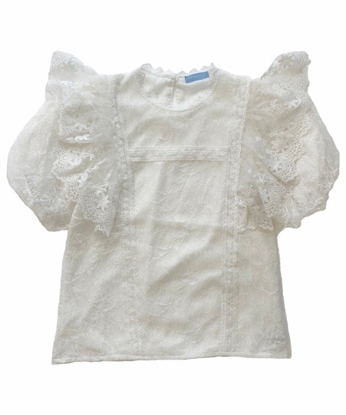 titty＆Co. PETIT by poyo（ティティーアンドコープティバイポヨ）の「【titty&Co.PETIT by POYO】フラワーレースレイヤードブラウス（シャツ/ブラウス・レディース・オフホワイト/ブラック・FREE）」の19枚目の写真