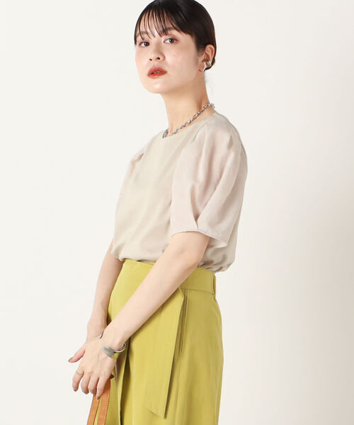 NOLLEY’S(ノーリーズ)の「袖布帛プルオーバーカットソー(Tシャツ/カットソー・レディース・ブラック/ベージュ/ブルー系その他7・38/36)」の13枚目の写真
