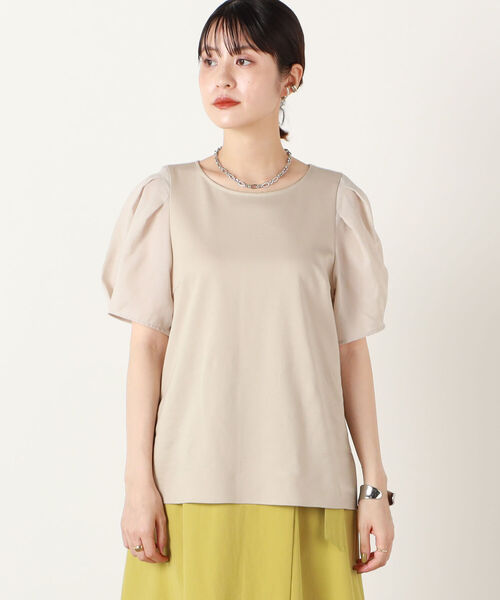 NOLLEY’S(ノーリーズ)の「袖布帛プルオーバーカットソー(Tシャツ/カットソー・レディース・ブラック/ベージュ/ブルー系その他7・38/36)」の11枚目の写真