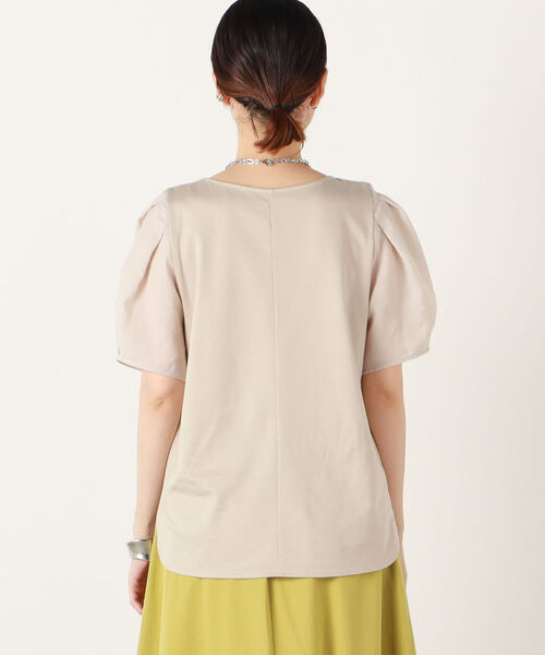 NOLLEY’S(ノーリーズ)の「袖布帛プルオーバーカットソー(Tシャツ/カットソー・レディース・ブラック/ベージュ/ブルー系その他7・38/36)」の9枚目の写真