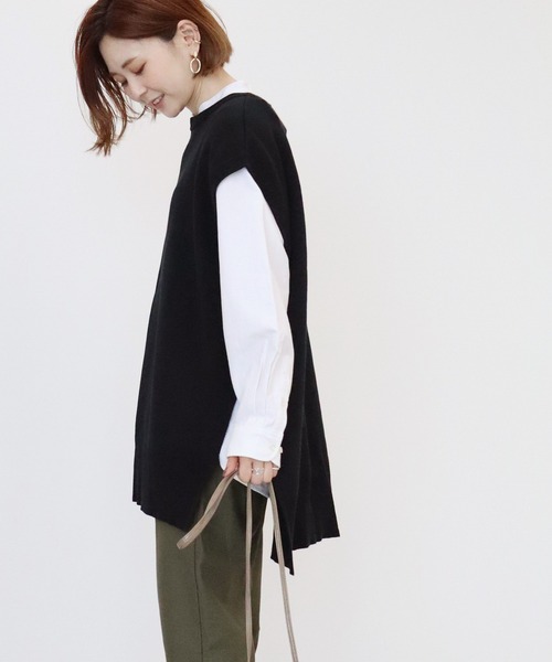 AMERICAN HOLIC（アメリカンホリック）の「【WEB限定】綿オックスシャツ（シャツ/ブラウス・レディース・グレー/オフホワイト/カーキ/サックスブルー/ピンクベージュ・M/L）」の16枚目の写真