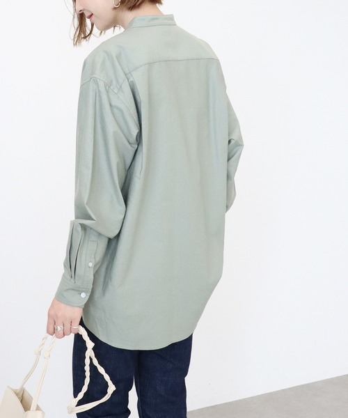 AMERICAN HOLIC（アメリカンホリック）の「【WEB限定】綿オックスシャツ（シャツ/ブラウス・レディース・グレー/オフホワイト/カーキ/サックスブルー/ピンクベージュ・M/L）」の17枚目の写真