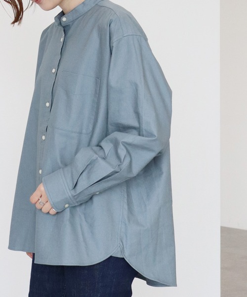 AMERICAN HOLIC（アメリカンホリック）の「【WEB限定】綿オックスシャツ（シャツ/ブラウス・レディース・グレー/オフホワイト/カーキ/サックスブルー/ピンクベージュ・M/L）」の15枚目の写真