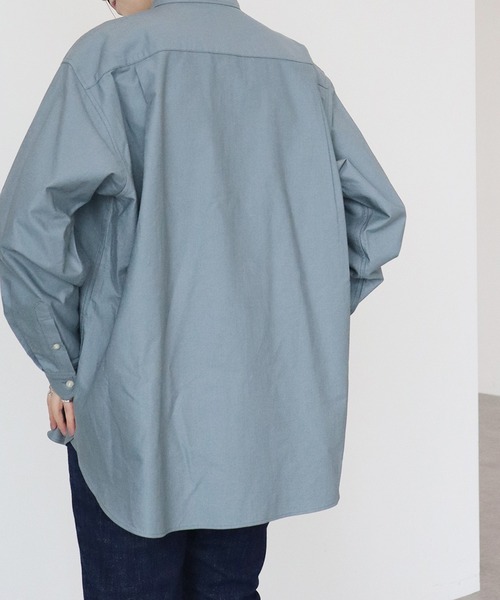 AMERICAN HOLIC（アメリカンホリック）の「【WEB限定】綿オックスシャツ（シャツ/ブラウス・レディース・グレー/オフホワイト/カーキ/サックスブルー/ピンクベージュ・M/L）」の14枚目の写真