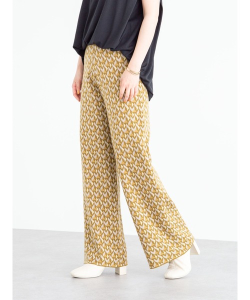 armonia（アルモニーア）の「armonia・ジャガード柄ニットパンツ（その他パンツ・レディース・ブラウン/カーキ・FREE）」の5枚目の写真