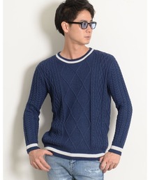 GOSTAR DE FUGA | 『GOSTAR DE FUGA』ケーブルラインプルオーバー長袖ニット(ニット/セーター)