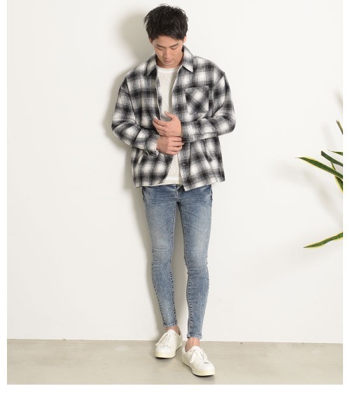 GOSTAR DE FUGA（ゴスタール ジフーガ）の「『GOSTAR DE FUGA』ケーブルラインプルオーバー長袖ニット（ニット/セーター・メンズ・ネイビー/グレー系その他・M/L）」の5枚目の写真