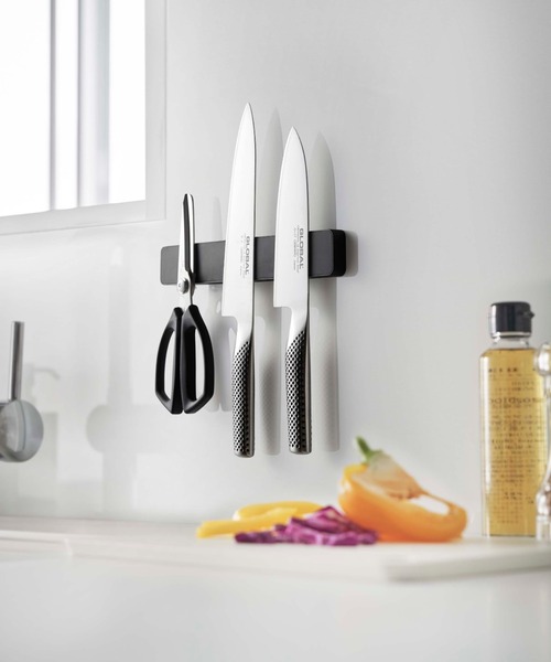 TIMELESS COMFORT（タイムレスコンフォート）の「tower（タワー）マグネット&ウォール包丁ホルダー W25（キッチン収納・レディース・ホワイト/ブラック・ONE SIZE）」の2枚目の写真