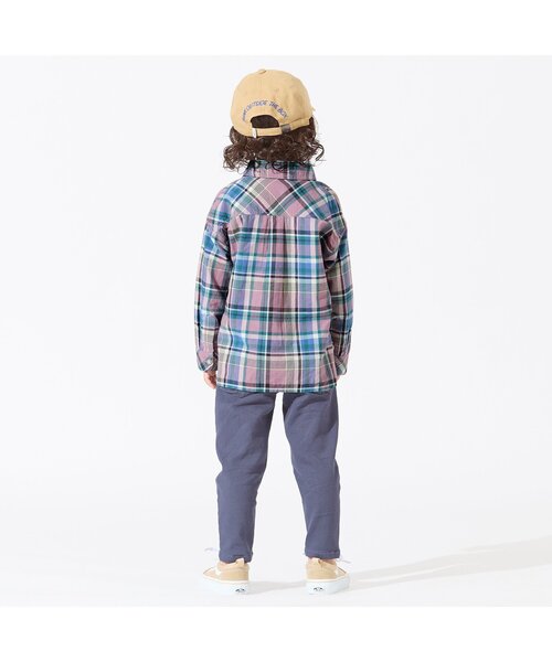 BREEZE(ブリーズ)の「ニュアンスカラーリンクチェックシャツ(シャツ/ブラウス・キッズ・ブルー/パープル・100/90/150/110/140/130/120)」の8枚目の写真